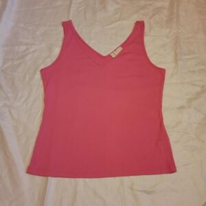 Forever 21 Pink V-Neck Tank Top